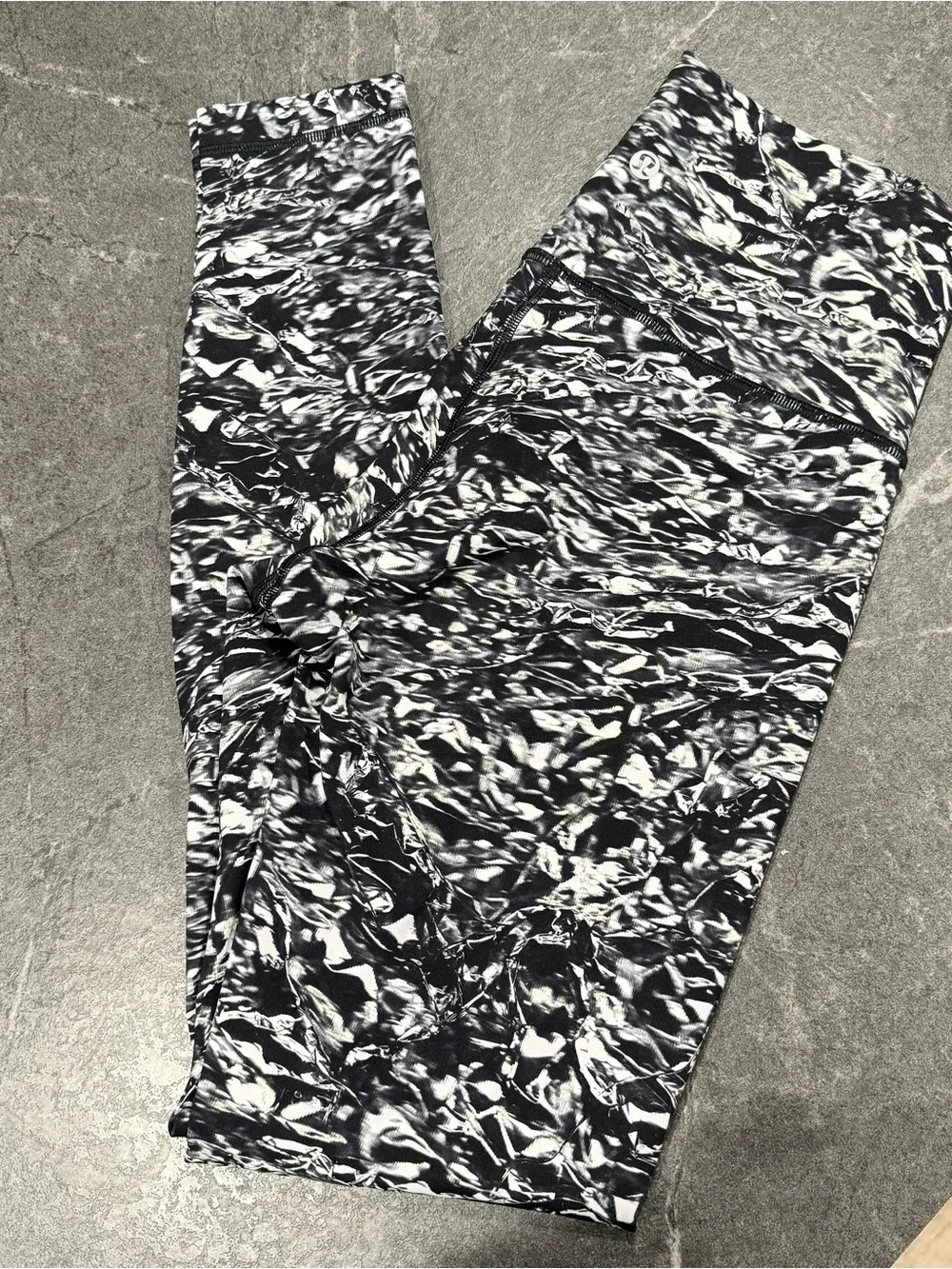 Lululemon Wunder Under ‘liquid platinum’ high rise full length leggings size 6